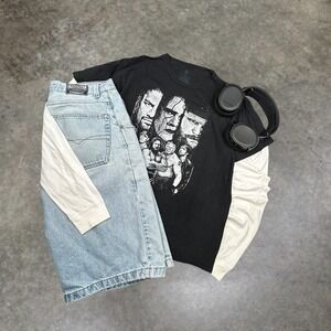 WWE Wrestling Graphic T-Shirt Mens Large Black White Superstars Roman Reigns L